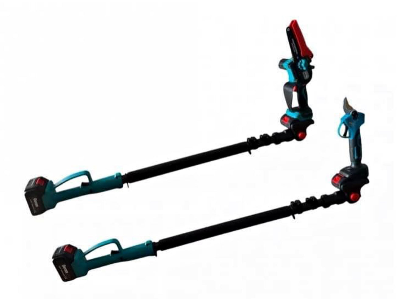 FORBICE CESOIA MOTOSEGA CON KIT PODATURA A BATTERIA + ASTA TELESCOPICA