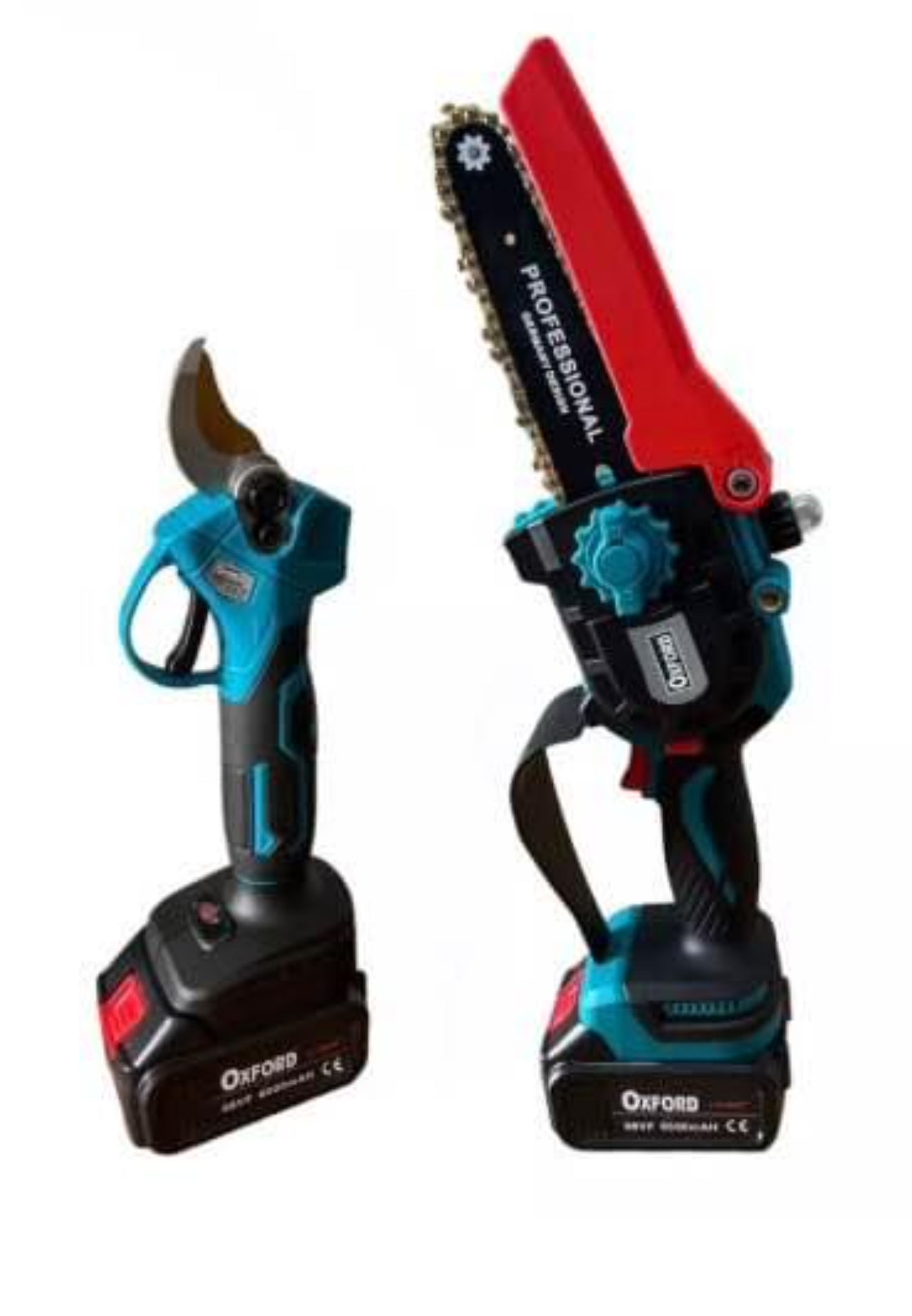 FORBICE CESOIA MOTOSEGA CON KIT PODATURA A BATTERIA + ASTA TELESCOPICA