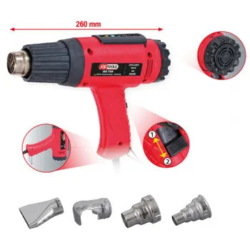 Pistola soffiante aria calda Phon carrozziere Set 5 pezzi 2800w