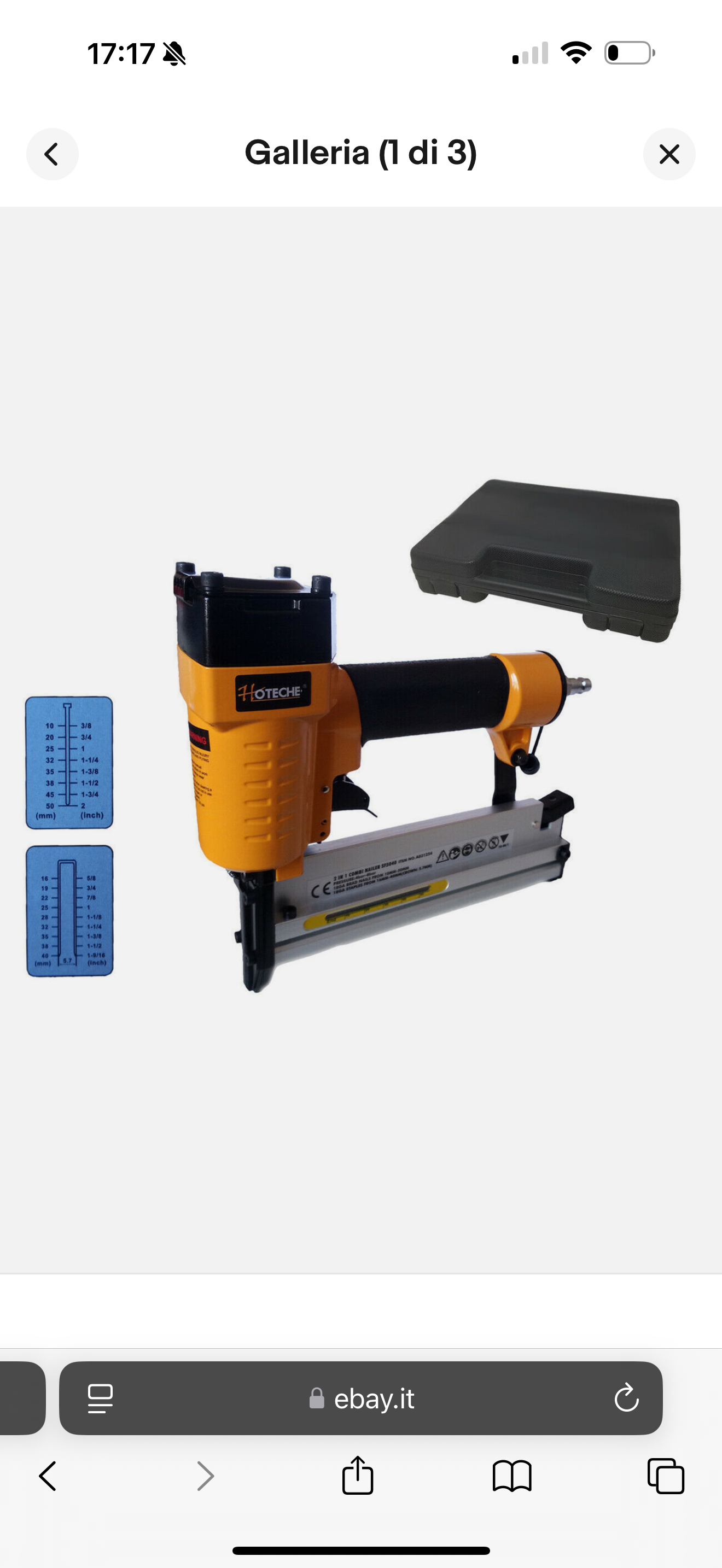 CHIODATRICE PNEUMATICA SPILLATRICE ARIA 2 IN 1 FUNZIONI GRAFFETTATRICE