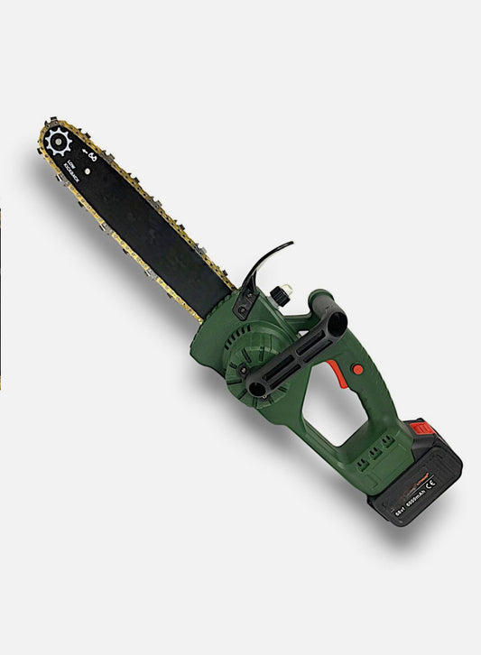 Motosega a Batteria con Lama da 12" 30cm con Serbatoio Olio Automatico 2X6V 6AH