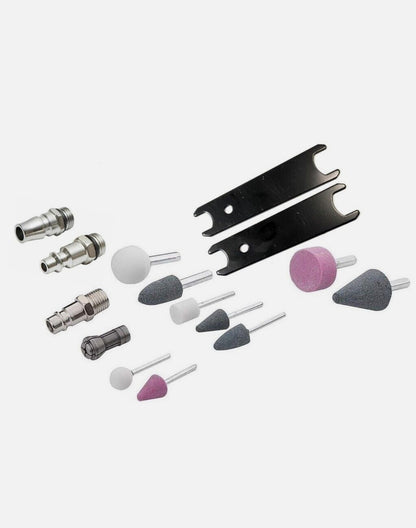 DRIMMEL ARIA Kit smerigliatrice pneumatica ad aria compressa 1/4 1/8 accessori punte