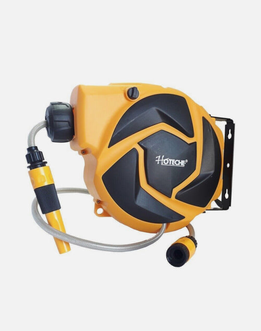 AVVOLGITUBO AUTOMATICO ACQUA GIARDINO GIREVOLE ED AUTOAVVOLGENTE CON POMPA 10 MT