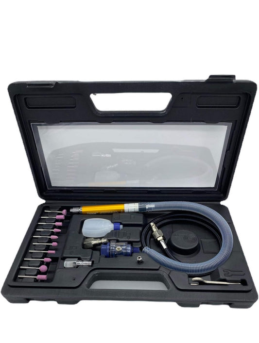 Kit 17 Pezzi SMERIGLIATRICE ARIA COMPRESSA FRESATRICE DRITTA LACCIO PNEUMATICO