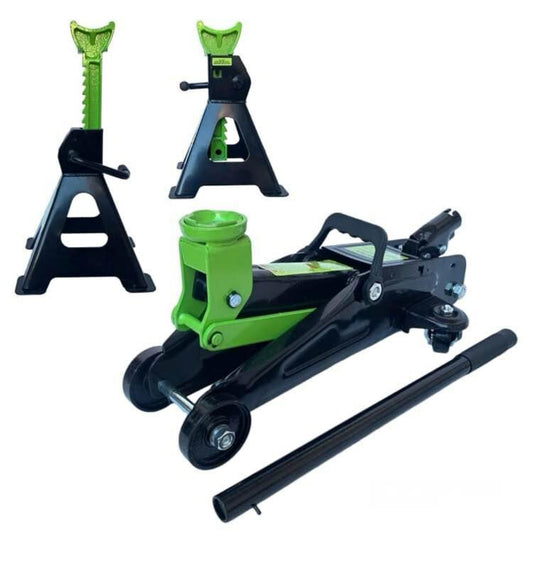 CRIC AUTO SOLLEVATORE + COPPIA DI CAVALLETTI
