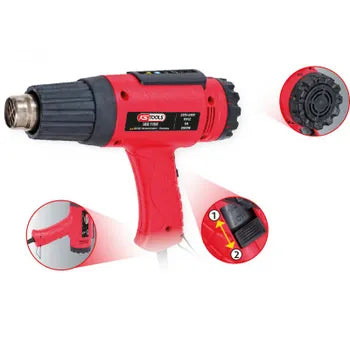 Pistola soffiante aria calda Phon carrozziere Set 5 pezzi 2800w